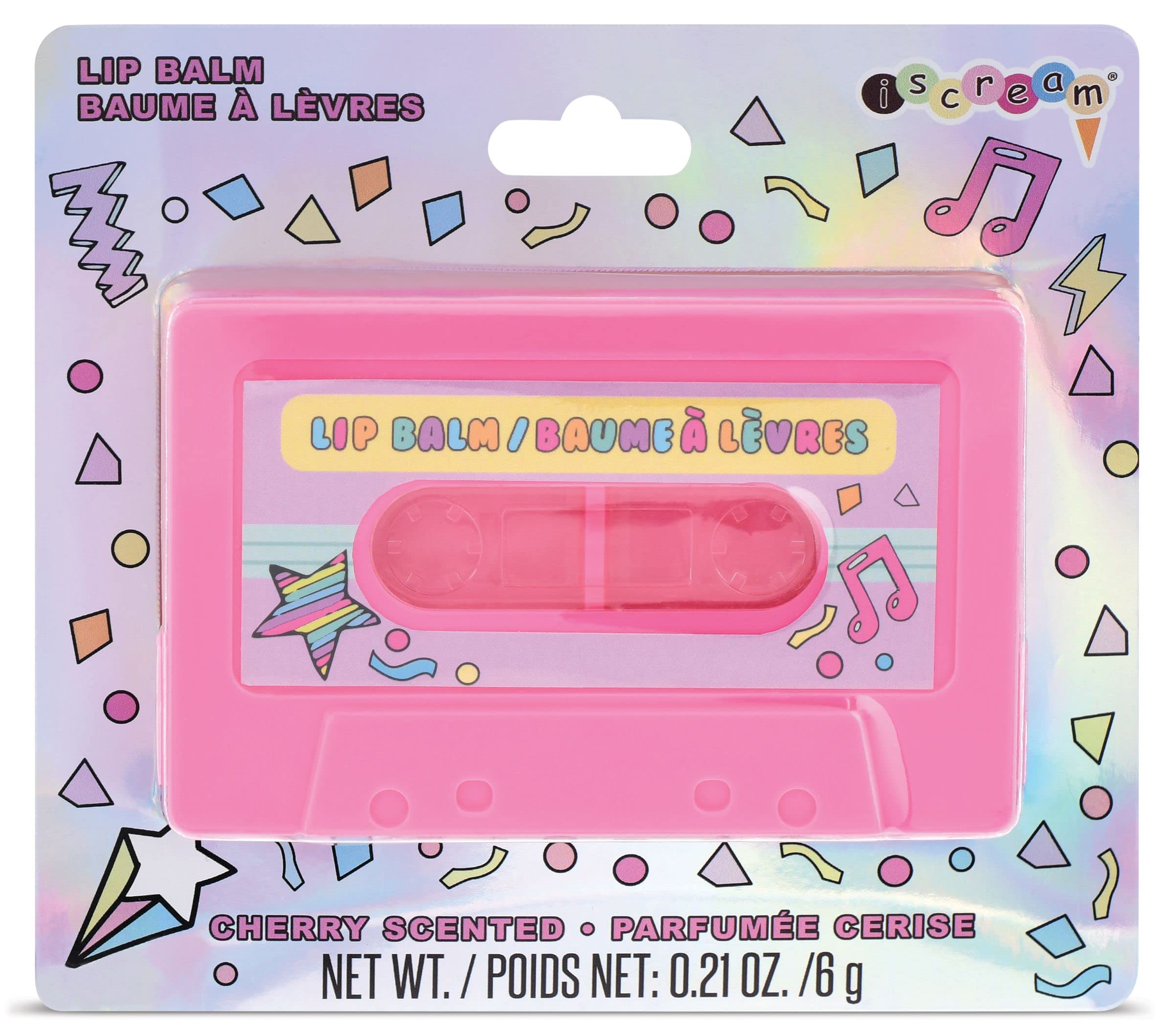 Cherry Scented Lip Balm in Cassette Tape Shape - Moisturizing & Long-Lasting for Dry Lips - Perfect for Music Lovers & Retro Gift Ideas