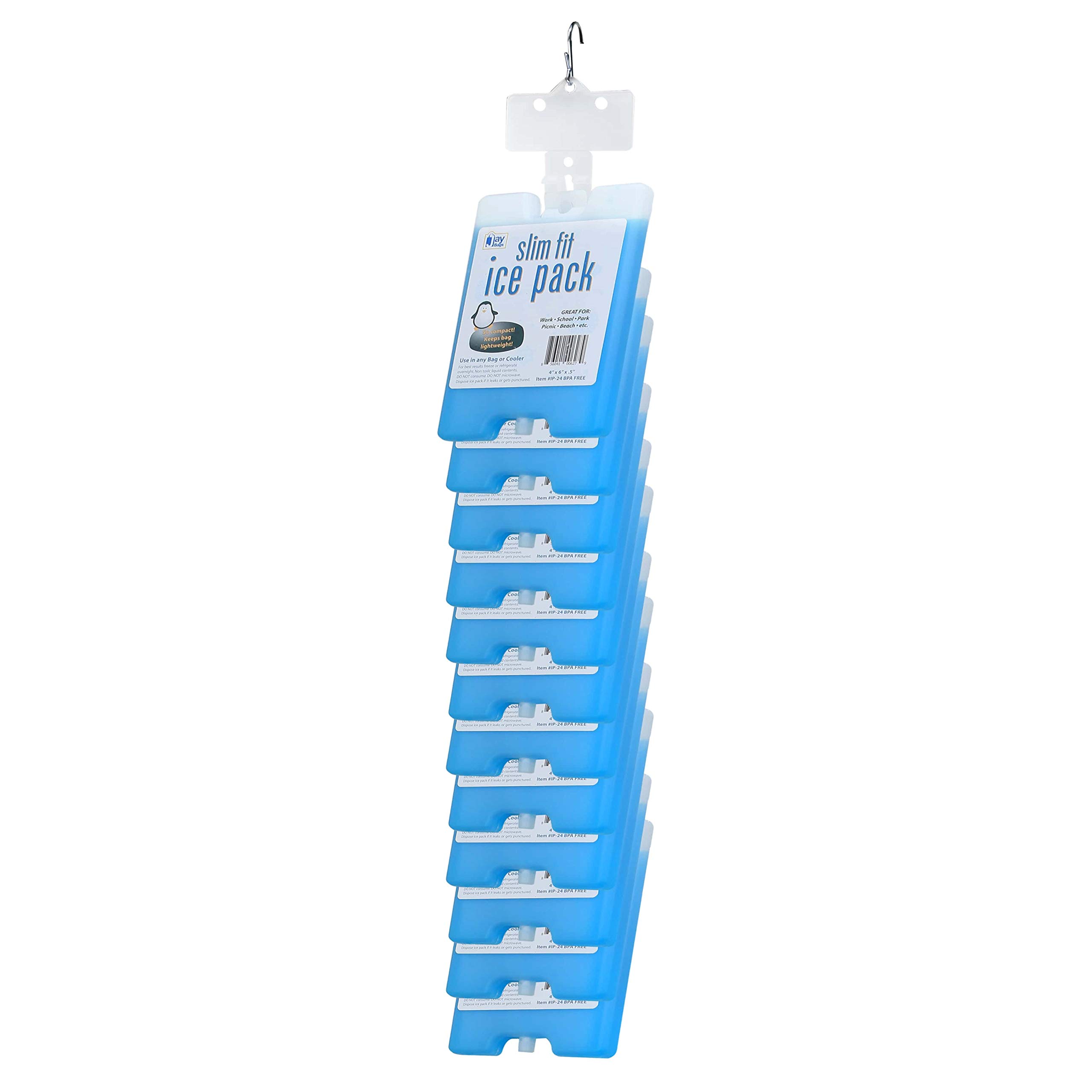 Slim Fit Reusable Ice Packs for Coolers, Lunch Boxes & Bags (12.5