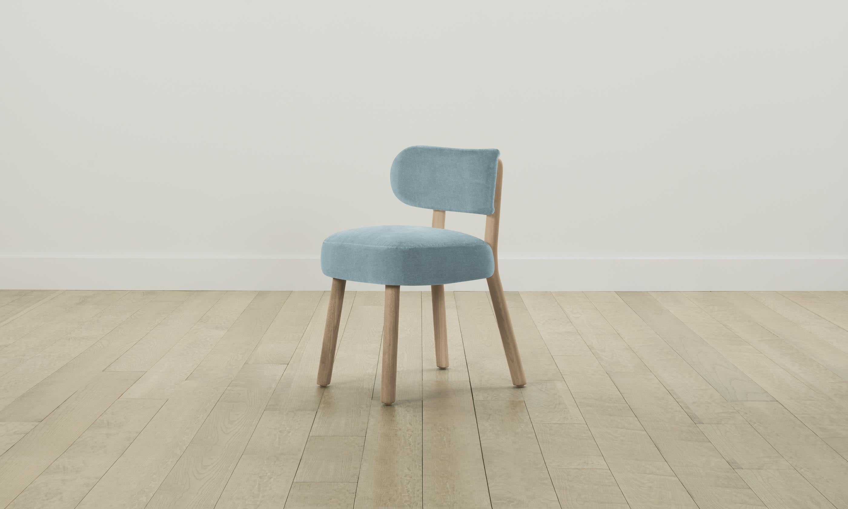 The Jane Dining Chair - Performance Velvet Upholstered Sky Blue Accent Chair for Kitchen, Dining Room & Home Decor - Perfect for Modern & Farmhouse Interiors