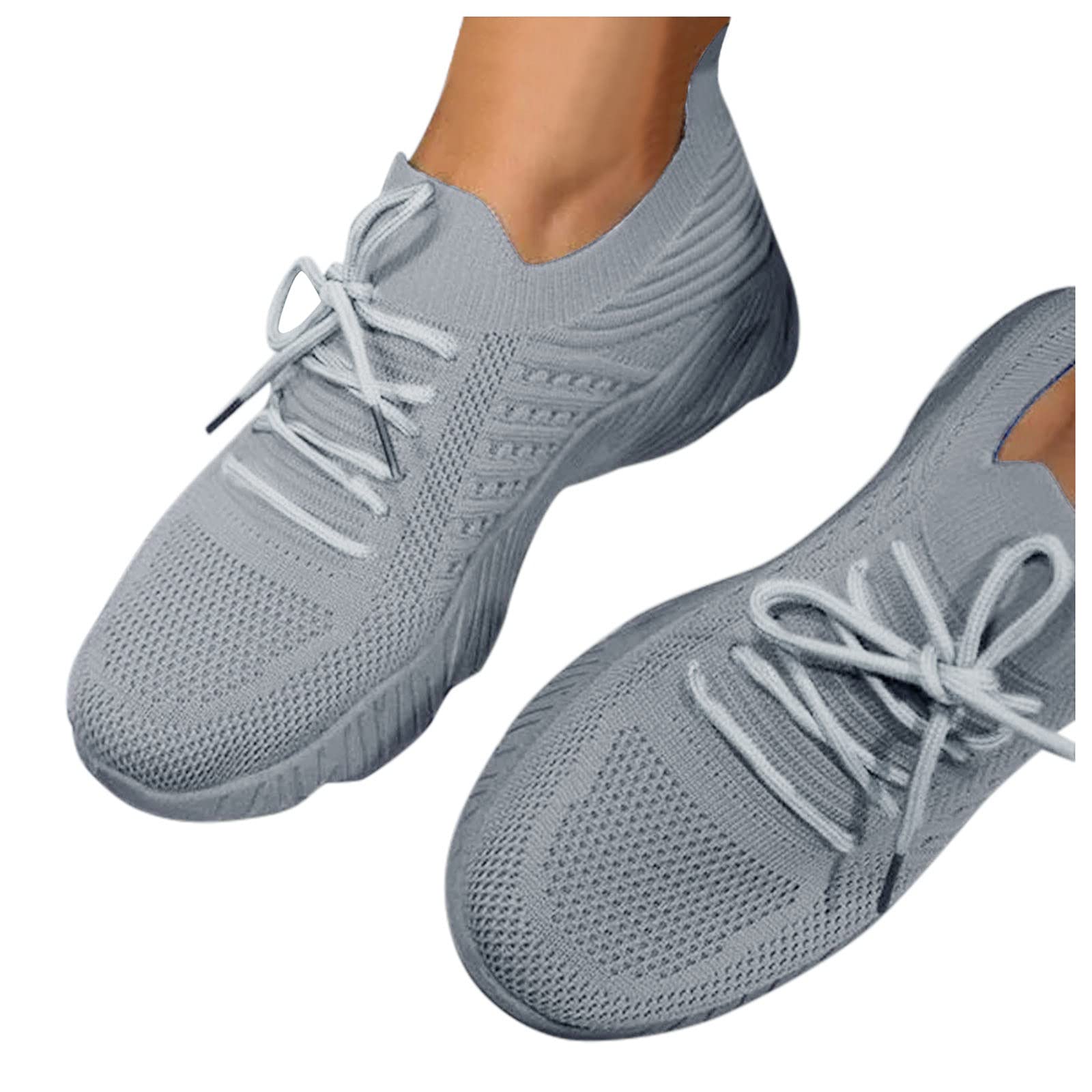 Women's Slip-On Sneakers - Comfortable Casual Lace-Up Platform Shoes for Running, Walking & Everyday Wear | Lightweight Breathable Gym & Workout Shoes for Women | Perfect for Jogging, Travel & Outdoor Activities