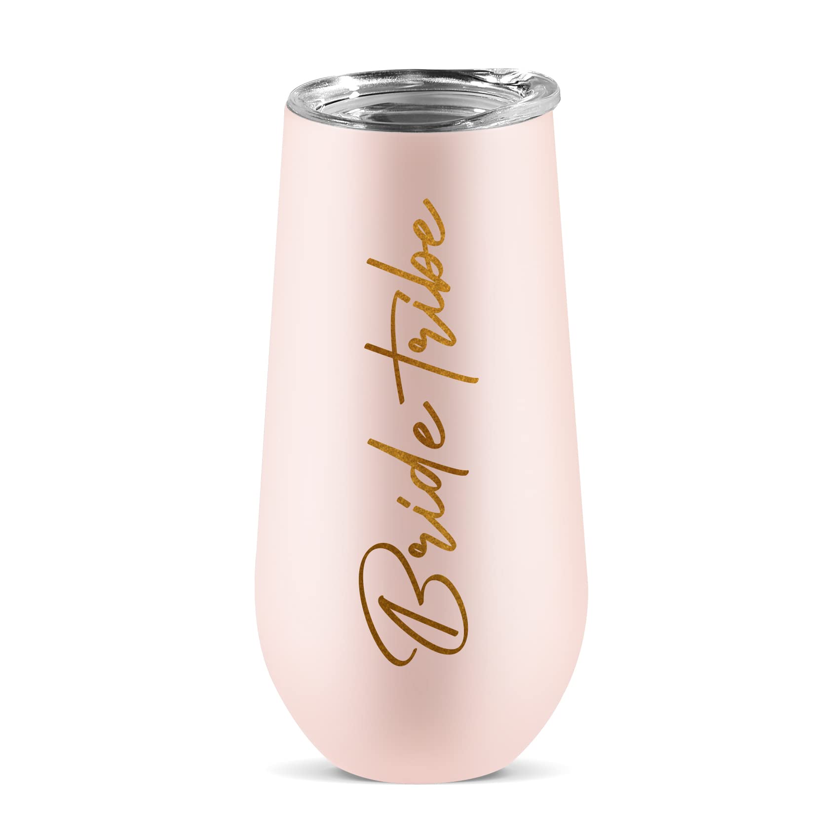 ELEGANTPARK Bride Tribe Gifts - 6oz Pink Champagne Flutes & Tumblers for Bridal Showers, Bachelorette Parties & Wedding Favors - Perfect for Celebrations, Toasts & Memorable Wedding Moments