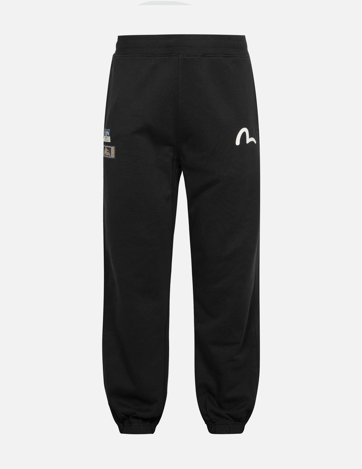 Daruma & Seagull Print Straight Fit Sweatpants - Comfortable Pocket Design for Casual Wear, Lounge & Street Style Fashion