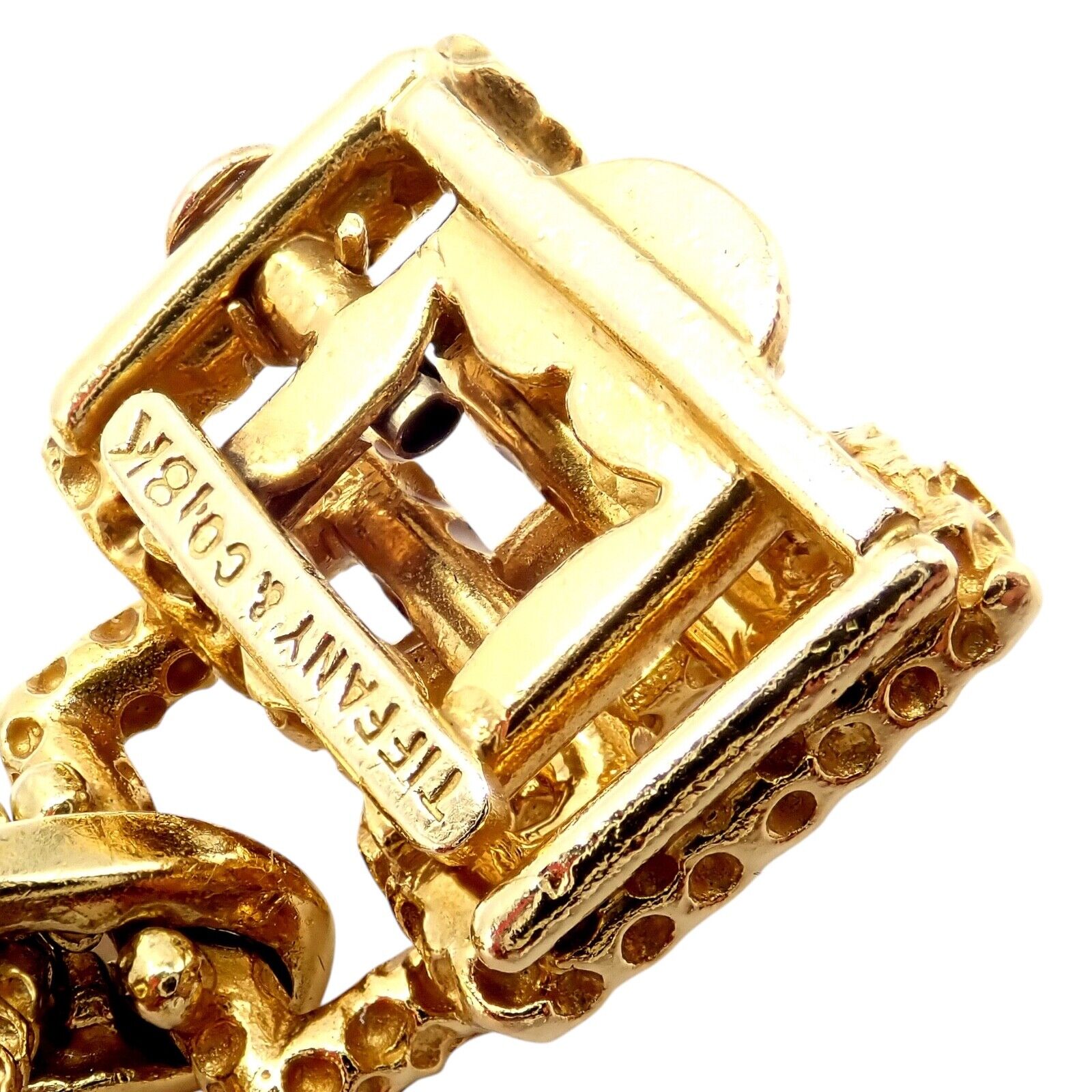 Vintage Tiffany & Co France 18k Yellow Gold Diamond Emerald Bracelet - Luxury Jewelry Gift for Women, Anniversary & Special Occasions