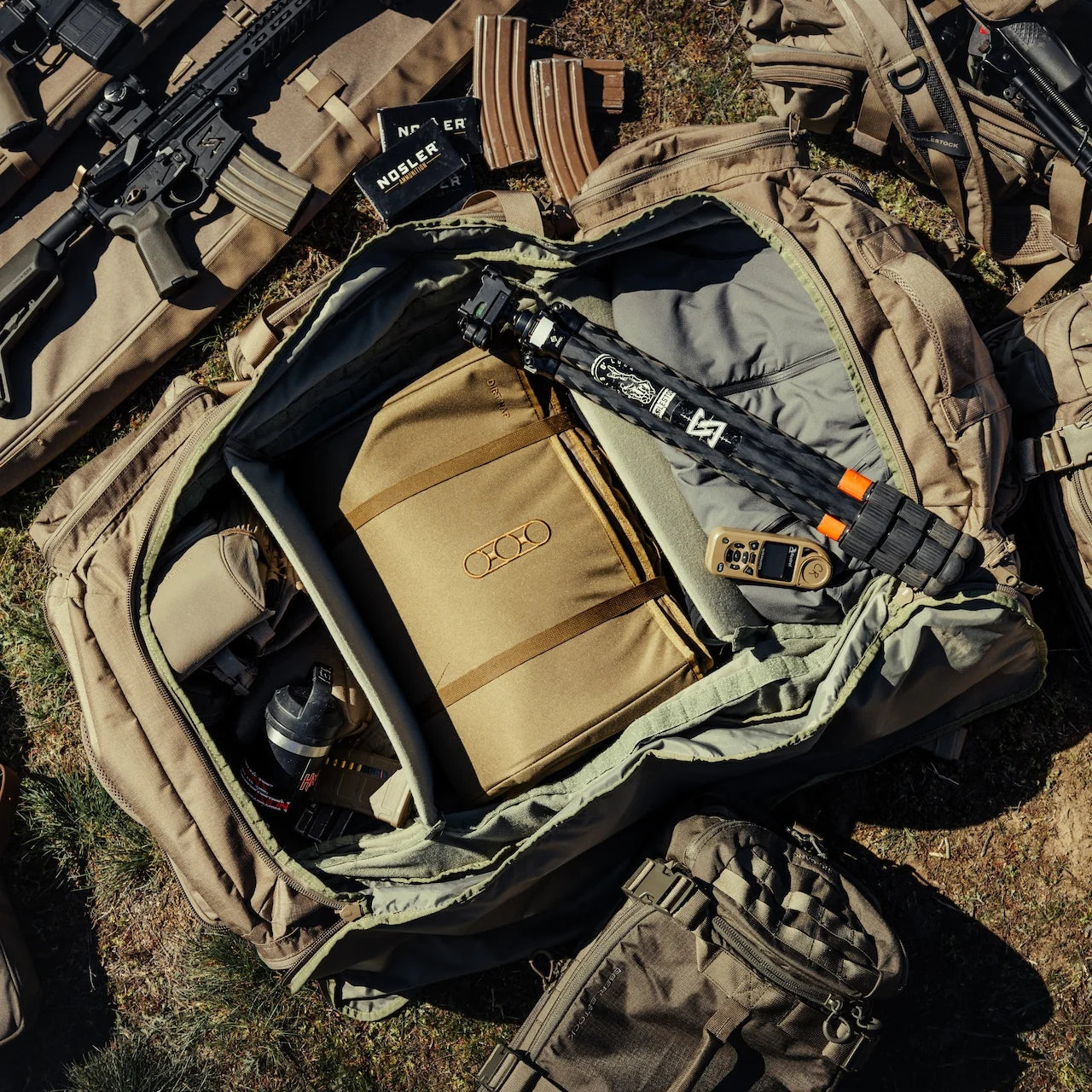 Eberlestock Hercules Tactical Duffel Bag with Locking Zippers - Durable Military Backpack for Travel, Camping & Outdoor Adventures | Waterproof Gear Storage for Hiking, Hunting & Tactical Use
