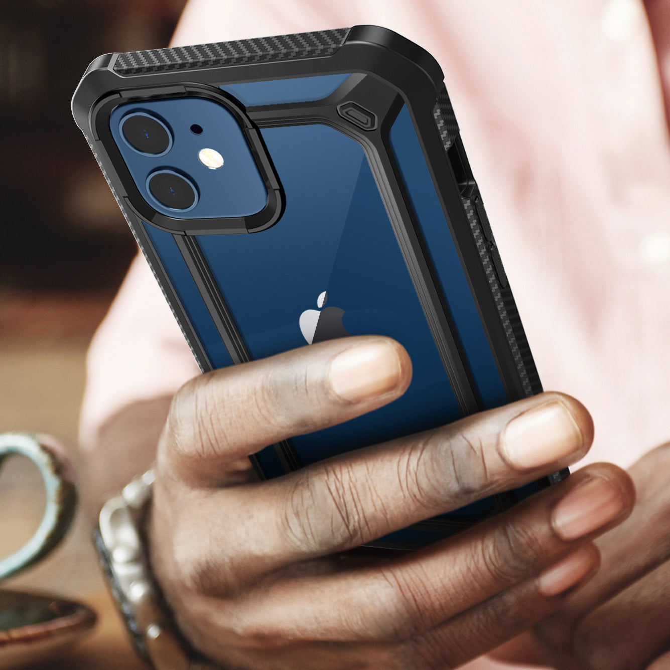 iPhone 12 Mini 5.4 Inch Unicorn Beetle Pro EXO Case with Built-in Screen Protector - Shockproof Clear Black Cover for Everyday Protection | Perfect for Work, Travel & Outdoor Activities