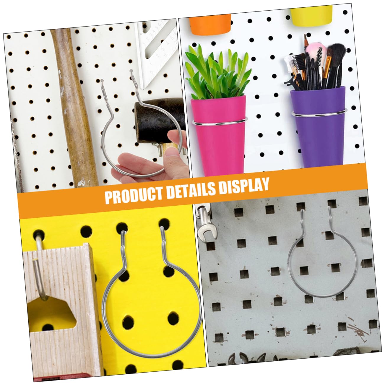 12-Piece Metal Pegboard Hooks Set - Heavy Duty Cup & Storage Bin Hooks for Garage, Office & Workshop Organization | Space-Saving Tool Hangers for DIY, Shelving & Wall Storage