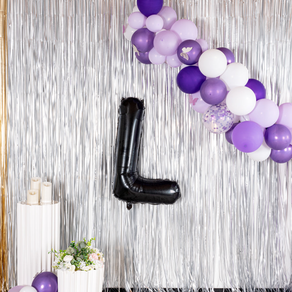 Balloonify Black Mylar Letter L Balloon - 40 Inch Large Foil Alphabet Balloon (1 Count) for Birthday Parties, Graduation Decorations & Photo Backdrops