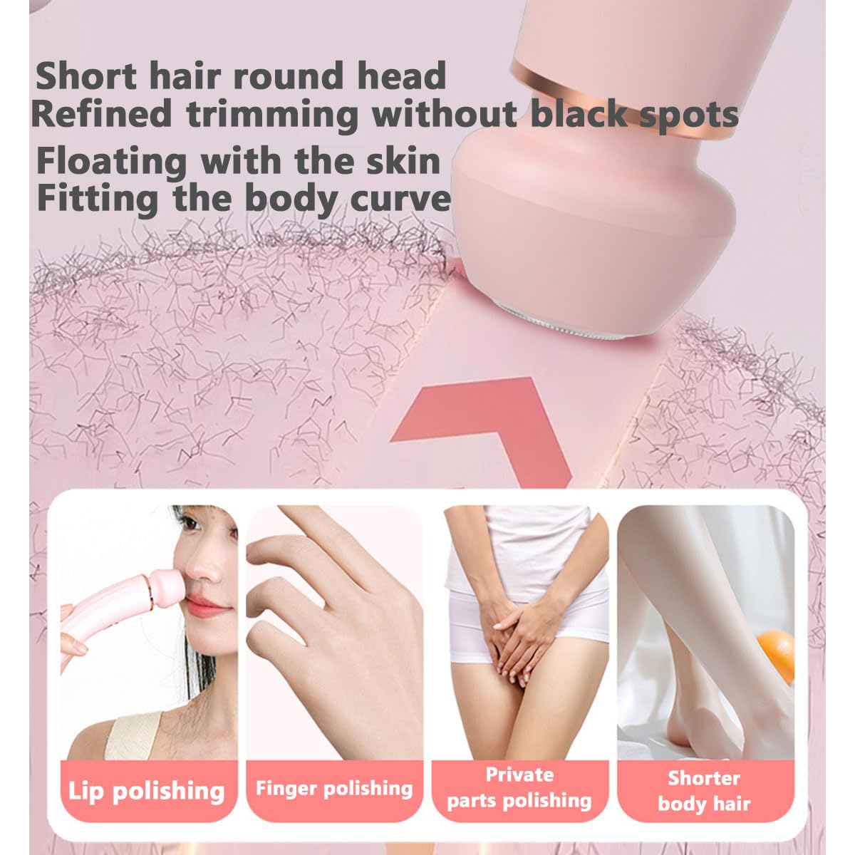 Solys Pink Waterproof Electric Razor for Women - Cordless Bikini Trimmer & Body Hair Remover for Legs, Underarms & Sensitive Areas - Smooth Shaving for Travel & Daily Use