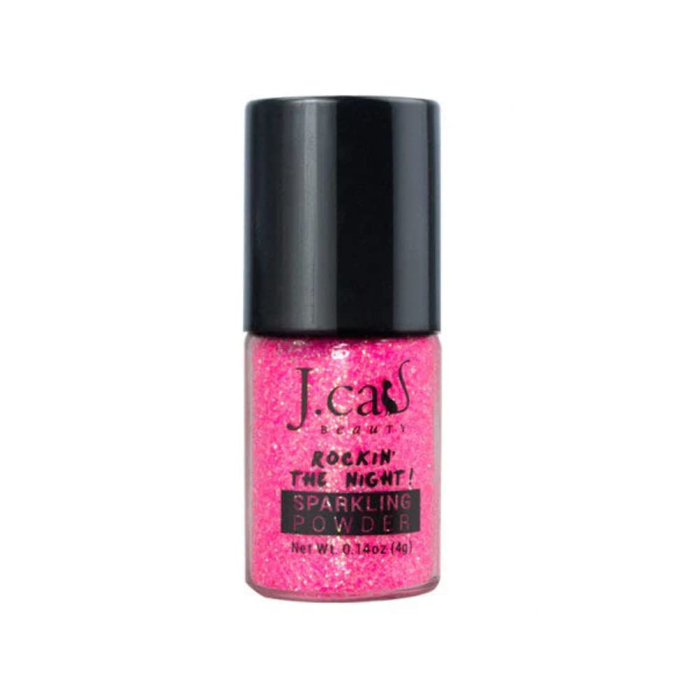 J.Cat Sparkling Powder 209 Ultra Pink - Vegan & Cruelty-Free Glitter Makeup for Eyes, Face & Body | Perfect for Parties, Festivals & Special Occasions