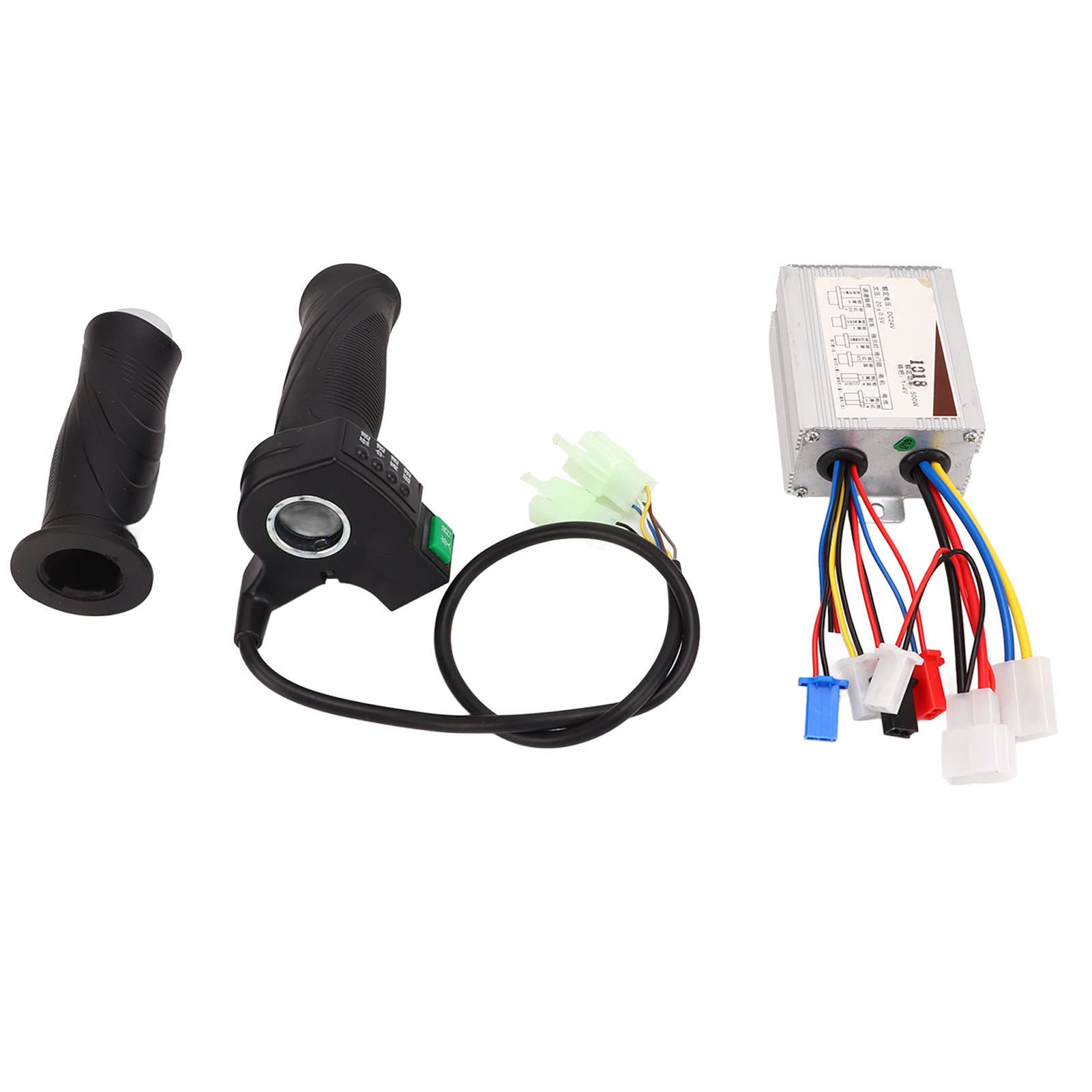 E Bike Motor Controller Kit - Brushed Rubber Grip Throttle for Electric Tricycles, Easy Installation & Smooth Control, Ideal for Commuting & Cargo Transport