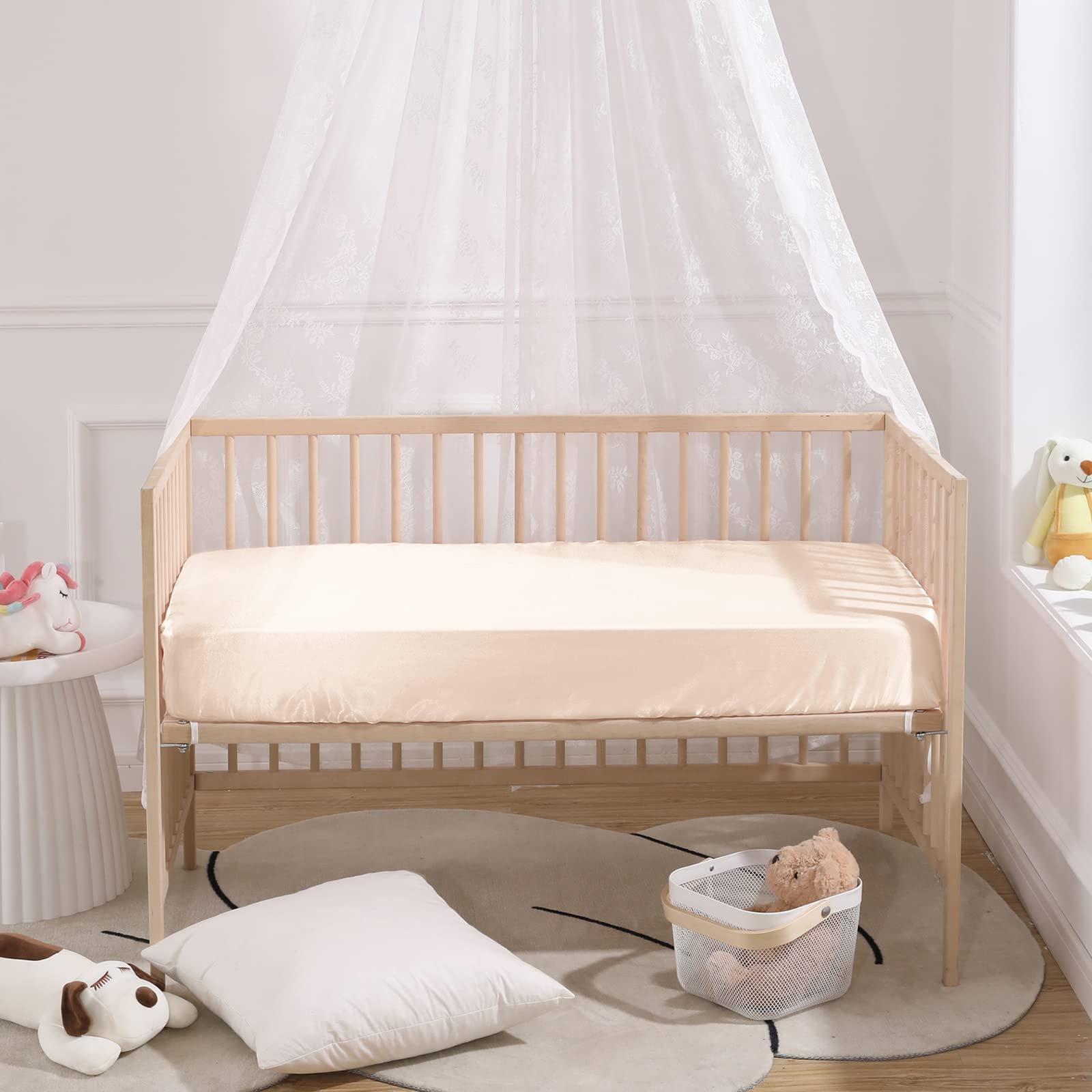 2 Pack Satin Mini Crib Sheets 38