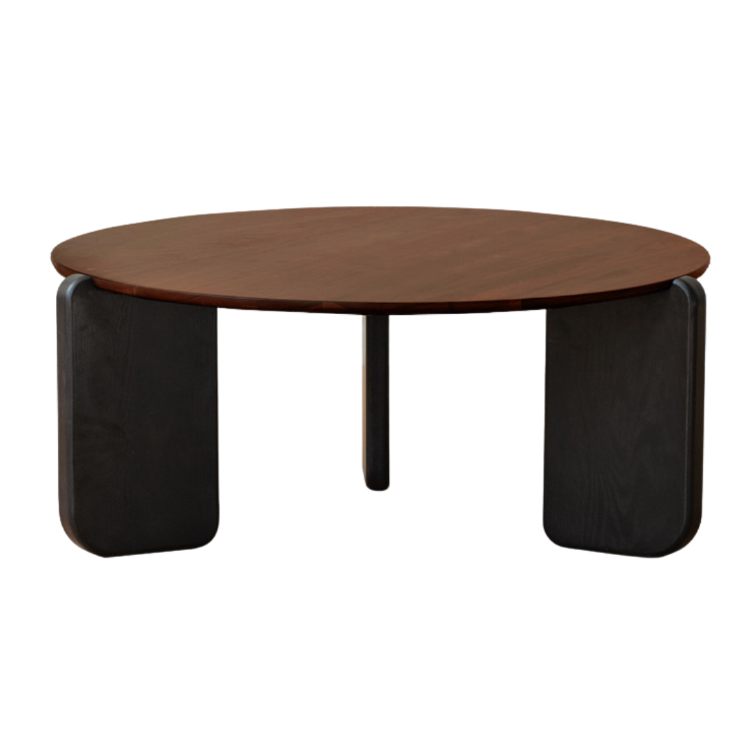 31.3x31.3x13.3 inch / 79.6x79.6x33.8 сm / rich dark walnut color / large table