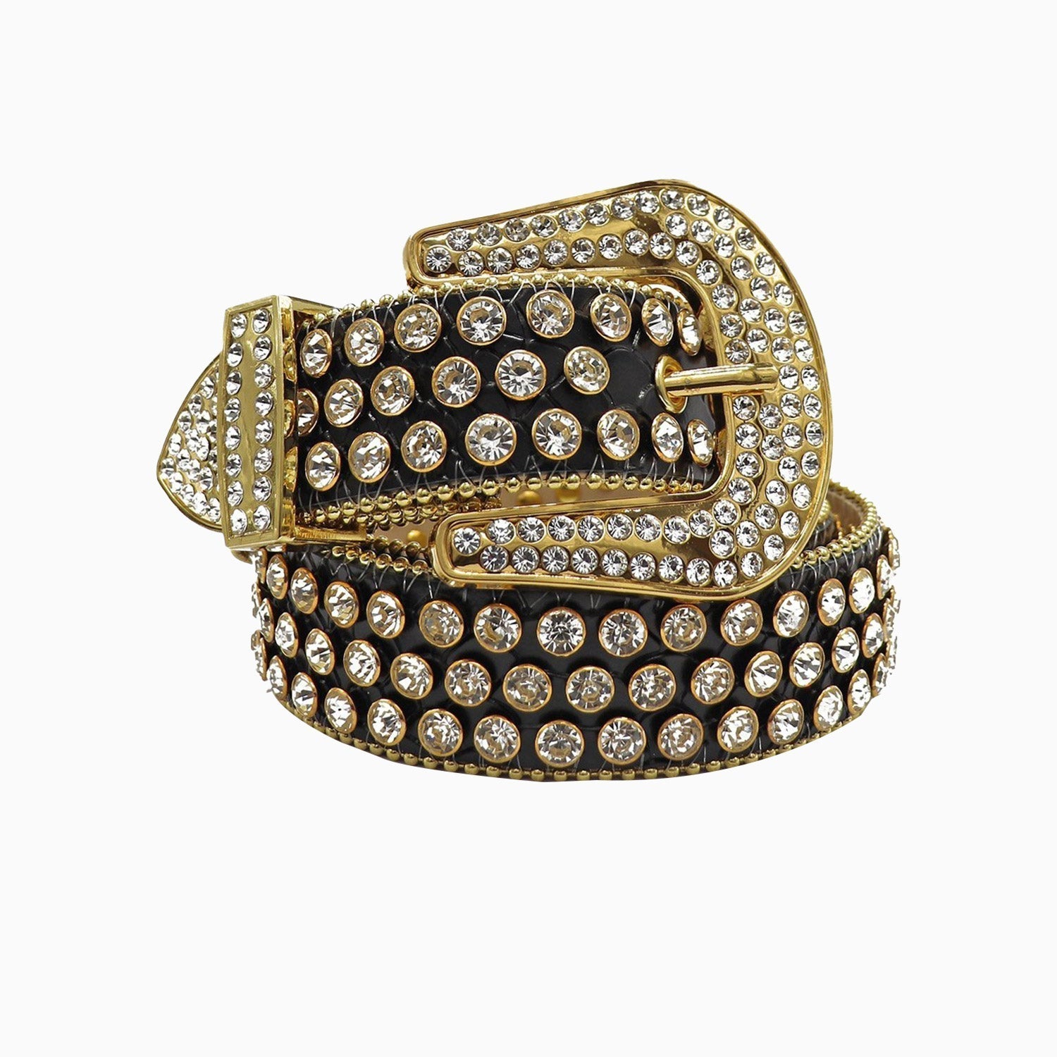 Luxury DNA Belt for Men - Genuine Black Alligator Skin with Silver Stones | Stylish Dress Belt for Formal Wear, Business Attire & Special Occasions