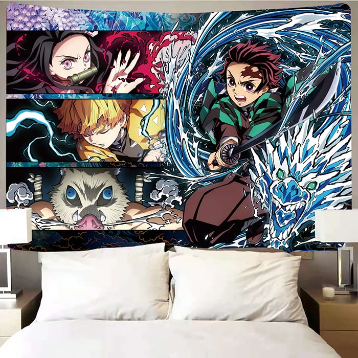 Timimo Anime Poster Tapestry - Japanese Metal Wall Art Decor 60x80 Inches - Perfect for Bedroom, Living Room & Anime Themed Party Decorations