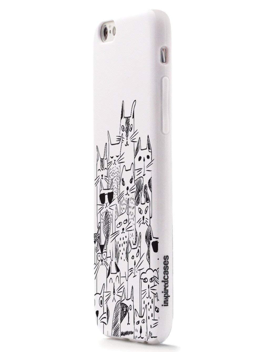 Inspired Cases - iPhone 8 Case with 3D Textured Design - Shockproof Protective Cover for Apple iPhone 8 - Stack O' Cats - Perfect for Everyday Use, Travel & Gift Giving