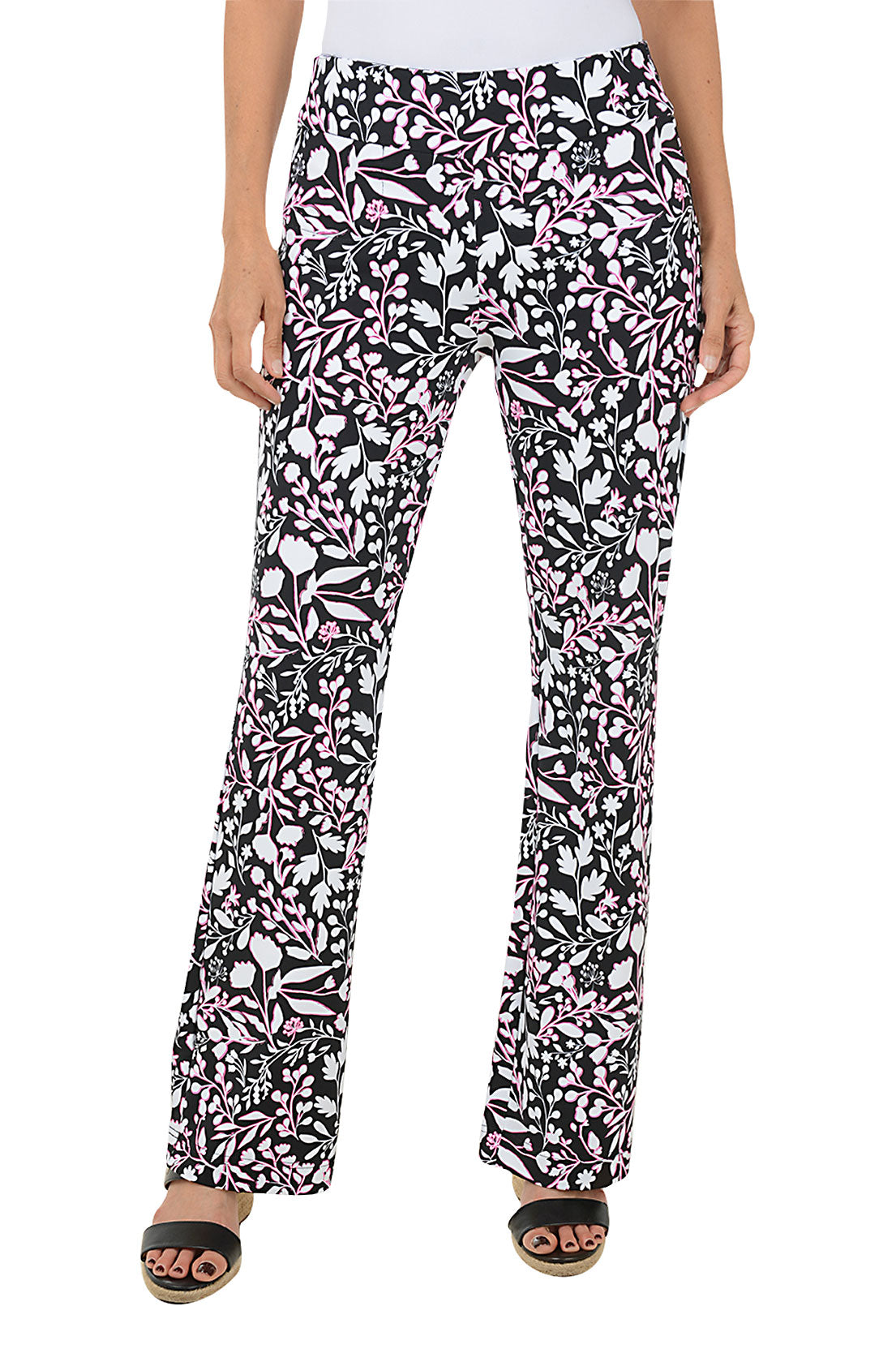 Floral Print UPF50+ Sun Protection Pull-On Pants for Women - Beach, Yoga & Outdoor Activities