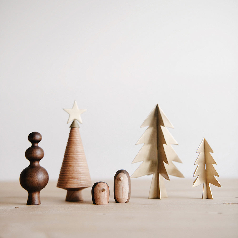 Brass Christmas Tree Ornament - Elegant Holiday Decor for Xmas Tree, Home, and Office | Perfect for Festive Gifts & Seasonal Celebrations