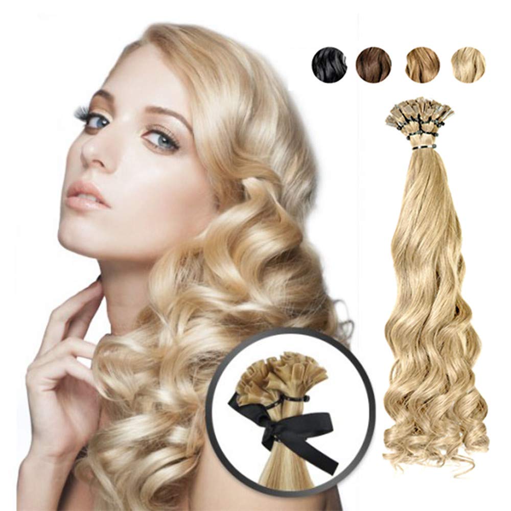 RemeeHi Beauty 26 Inch Long Curly Human Hair Extensions - 100g U-Tip Clip-in Hair Extensions for Women (27# Strawberry Blonde) | Perfect for Parties, Weddings & Daily Styling