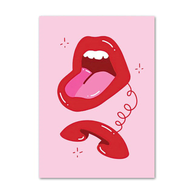 Trendy Hot Pink Girly Canvas Posters - Aesthetic Wall Art for Teen Girls' Bedroom & Dorm Room Decor