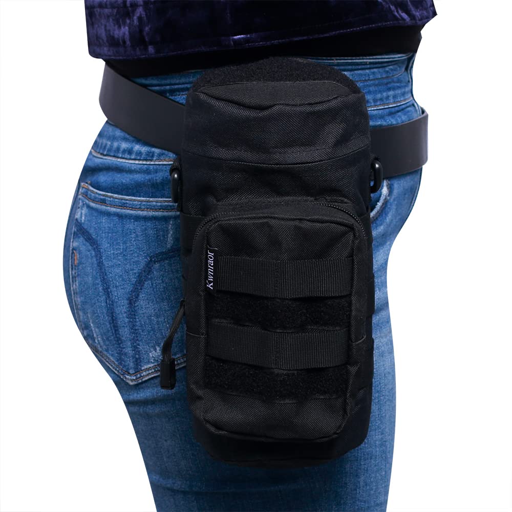 Molle Water Bottle Holder - Tactical Water Bottle Pouches for Backpack with D-Ring Hook, Perfect for Hiking, Camping, and Outdoor Adventures