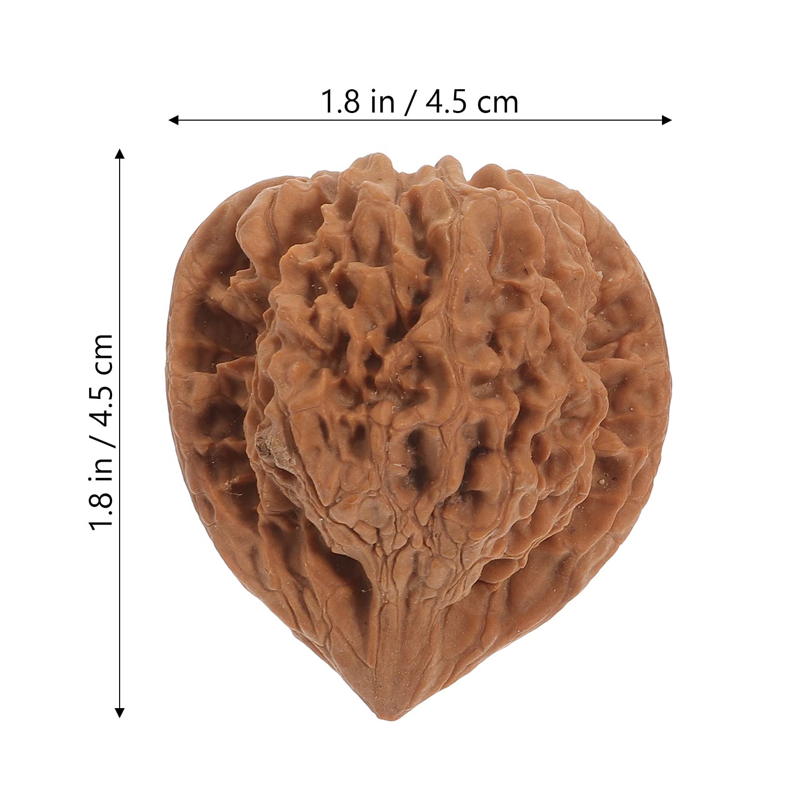 2pcs Wooden Baoding Balls - Walnut Shaped Chinese Stress Relief Balls for Hand Therapy, Self-Massage & Acupressure - 45mm Palm, Back & Foot Massager for Relaxation & Pain Relief - Perfect for Office, Home & Travel Use
