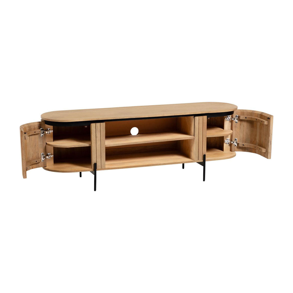 Licia Entertainment Unit - Modern TV Stand with Storage for Living Room, Bedroom & Home Theater | Wooden Media Console for TV up to 65 inches