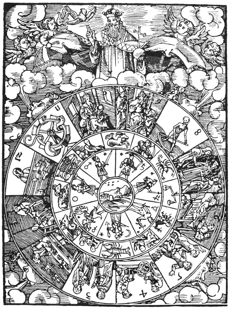Vintage Astrology Chart Woodcut - 1515 Horoscope with Seven Planets, Zodiac Signs & Houses | Perfect for Astrology Enthusiasts, Home Decor & Spiritual Gifts