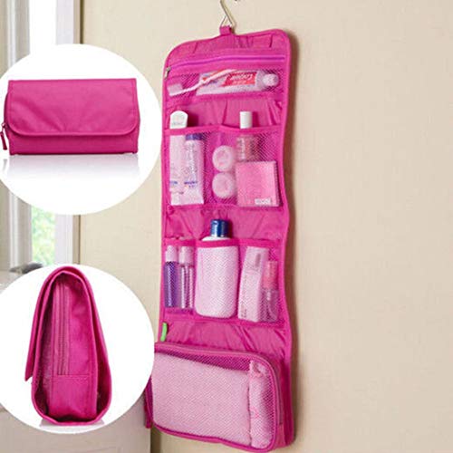 PICKVILL Hanging Travel Toiletry Bag - Waterproof Cosmetic Organizer for Women & Men, Makeup & Shaving Kit with Hook - Perfect for Vacation, Gym & Business Trips (Multicolor)