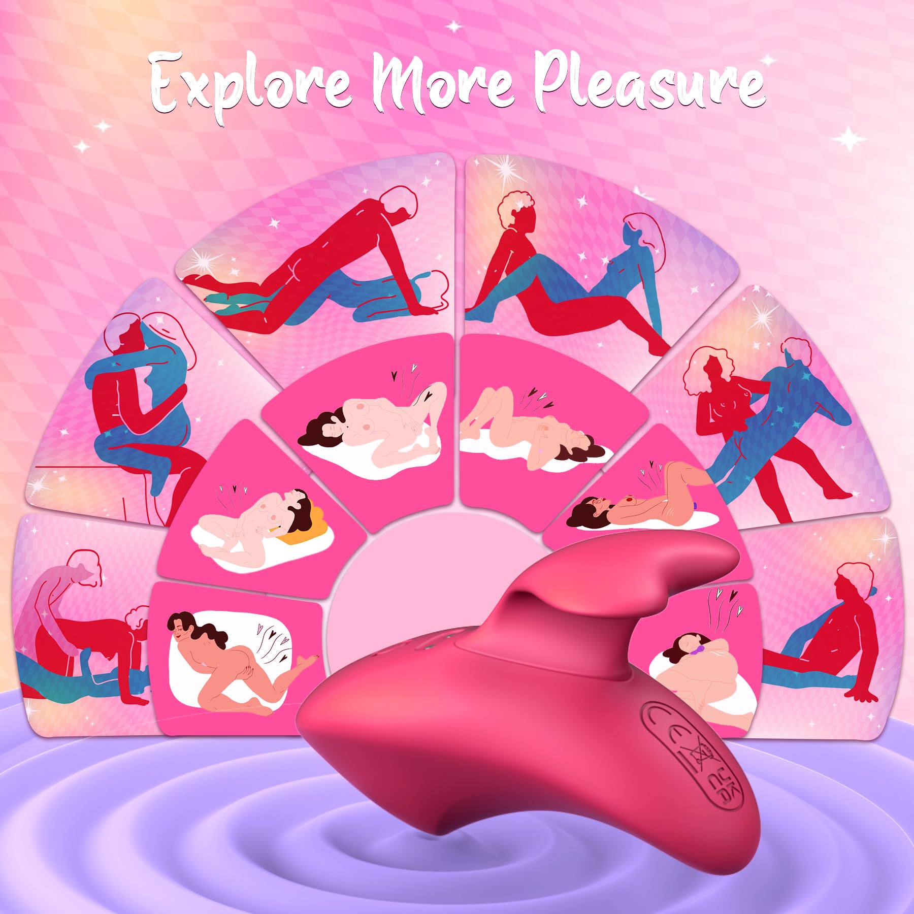 Mini Vibrator for Women - Discreet Small Vibrating Sex Toy with Heart Handle, Quiet Slim Clitoral Stimulator for Solo & Couple Play | Perfect for Nipple & Clit Stimulation, Bedroom Fun & Travel Use