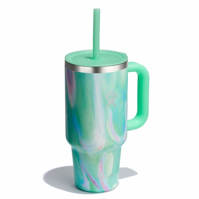 32 oz Stainless Steel Insulated Travel Tumbler with Lid & Straw - Leakproof Vacuum Mug for Coffee, Tea & Cold Drinks - Perfect for Camping, Office & Gym Use