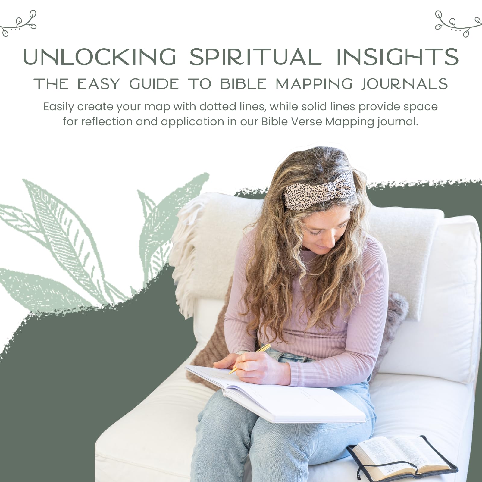 Graceful By Design Linen Bible Verse Mapping Journal - Premium Christian Bible Study Notebook with Guided Prompts, Lavender Scripture Journal for Women - Perfect for Devotional Time, Bible Study Groups & Spiritual Gift Giving