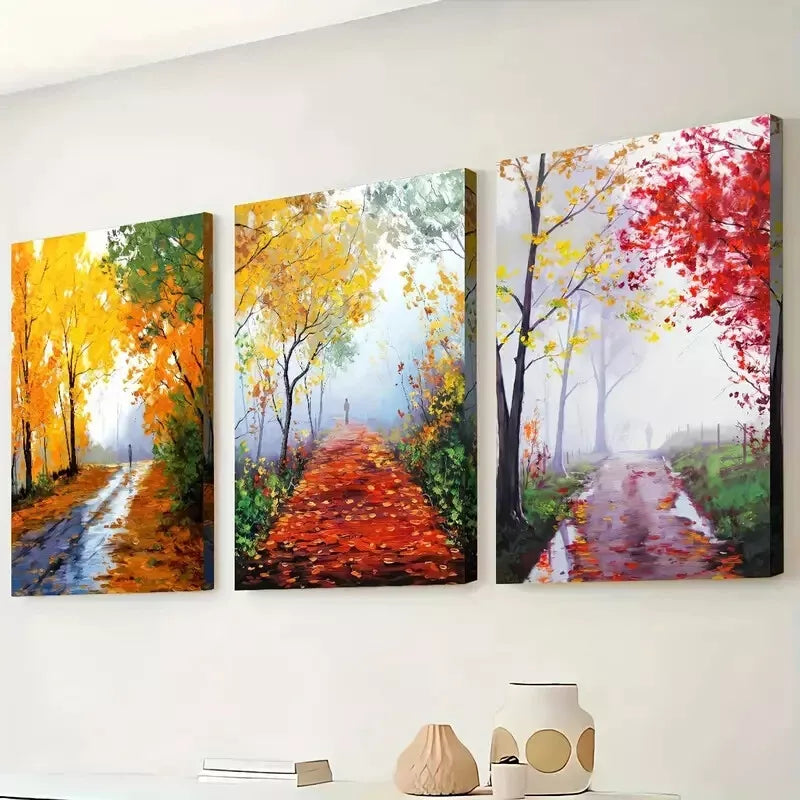 3-Piece Forest Scenery Wall Art Set - Dream Minimalist Canvas Paintings 40x60cm Framed - High Quality Print - 100% Australian Made - Ready to Hang - Perfect for Living Room, Bedroom & Office Decor