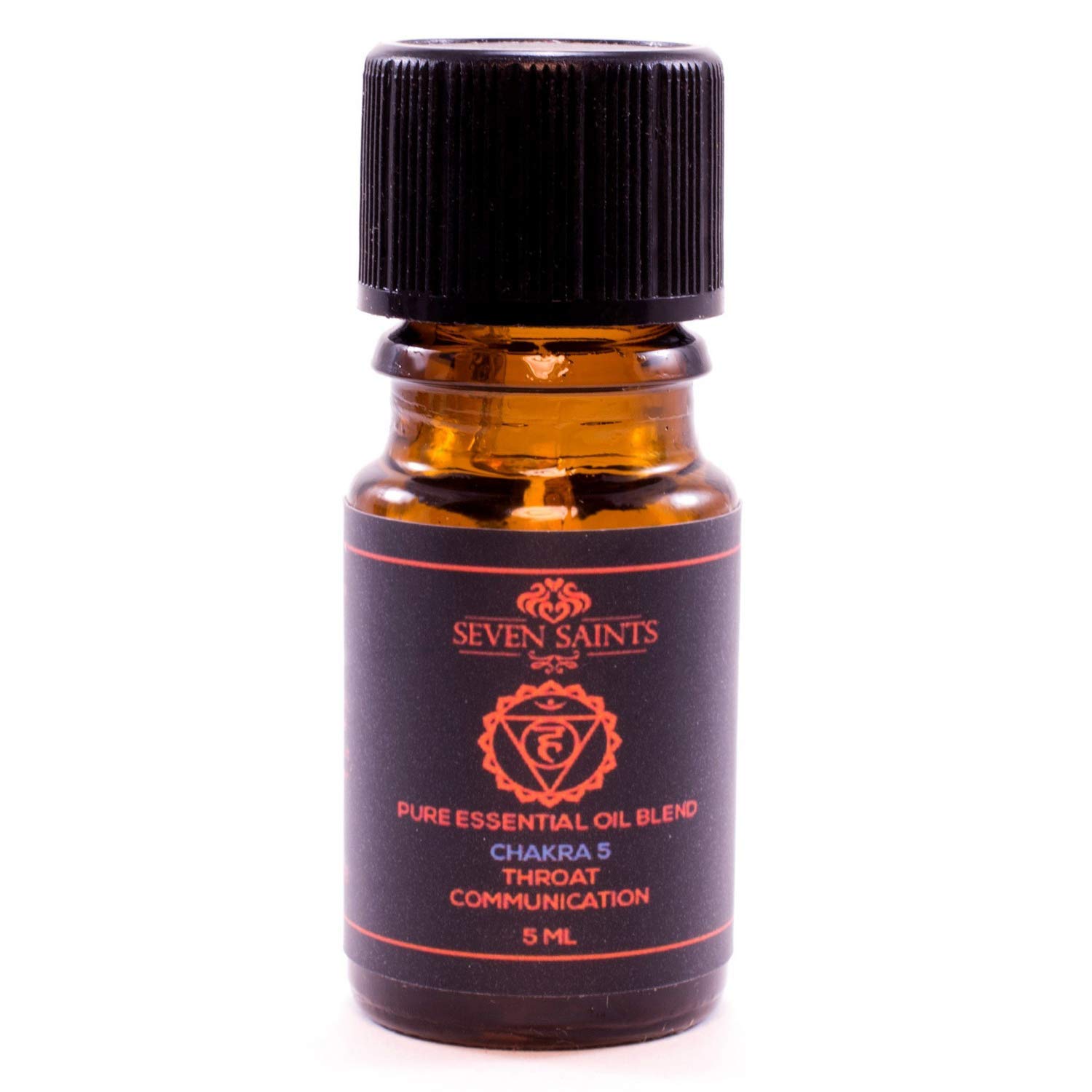 Chakra 100% Pure Aromatherapy Essential Oil - Balancing Blend for Throat Chakra (5ml) | Therapeutic Grade for Diffusers, Humidifiers, Massage & Skin/Hair Care | Perfect for Meditation, Yoga & Stress Relief