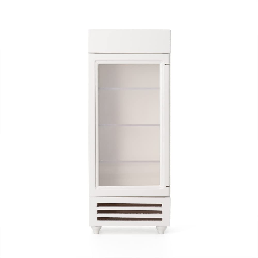 Odoria 1/12 Scale Miniature Refrigerator - White Dollhouse Kitchen Accessory for Realistic Model Scenes & DIY Projects