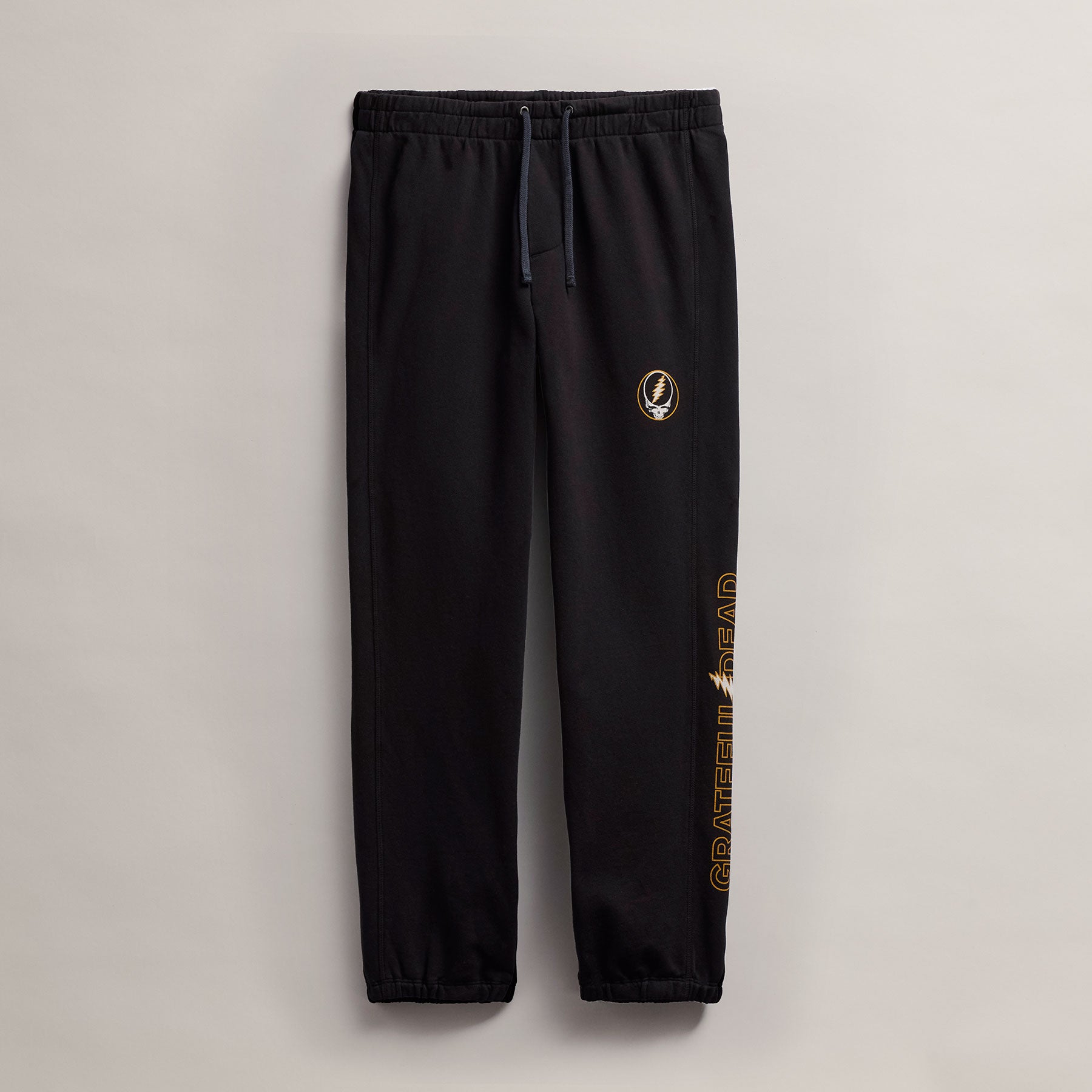 Grateful Dead Skull Men's Sweatpants - Black & Cadmium | Comfortable Lounge Pants for Casual Wear & Home Relaxation