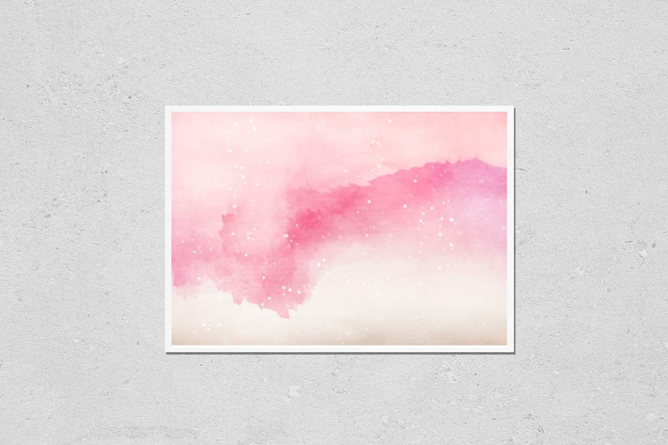 Abstract Colorful Watercolor Digital Art Painting - KwikMedia Poster Reproduction (Variation #4) for Home Decor, Office Wall Art & Creative Backgrounds