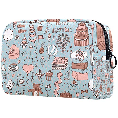 Bear and Cake Makeup Bag for Women - Waterproof Travel Cosmetic Organizer with Multiple Pockets, Portable Toiletry Bag for Makeup, Skincare, Brushes | Perfect for Travel, Gym, Beach & Daily Use