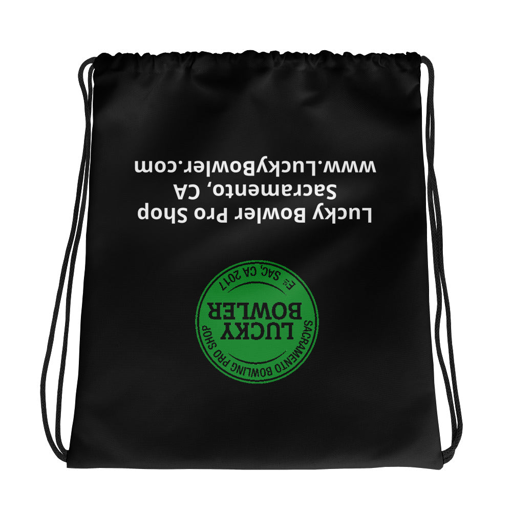 Lucky Bowler Accessory Drawstring Bag - Premium Bowling Gear Storage Pouch - Perfect for Bowling Balls, Shoes & Accessories | Great Gift for Bowlers