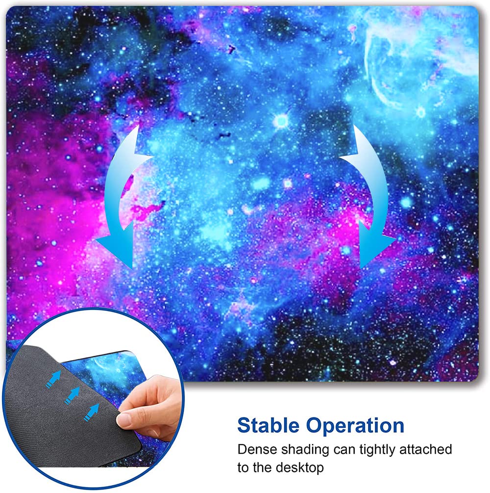Premium Gaming Mouse Pad - Non-Slip Square Rubber Mouse Mat for PC, Laptop, Office & Home Use - Galaxy Nebula Space Design - Perfect for Work, Gaming & Study Sessions
