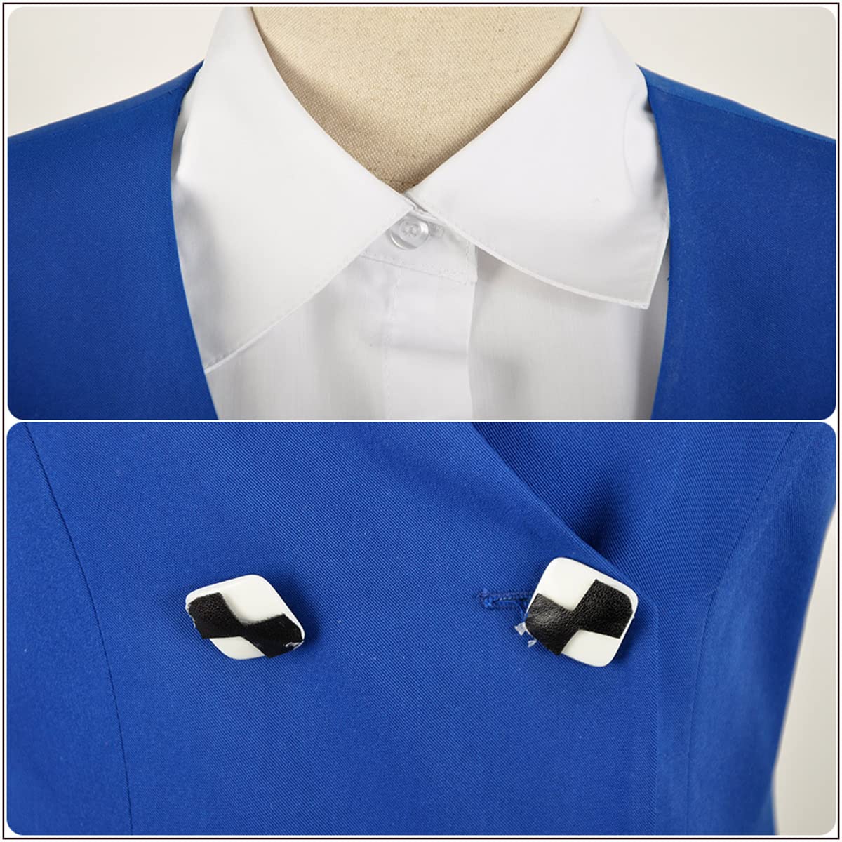 Heathers The Musical Veronica Sawyer Cosplay Costume - Blue School JK Uniform Skirt Outfit for Halloween, Theater Performances & 80s Theme Parties