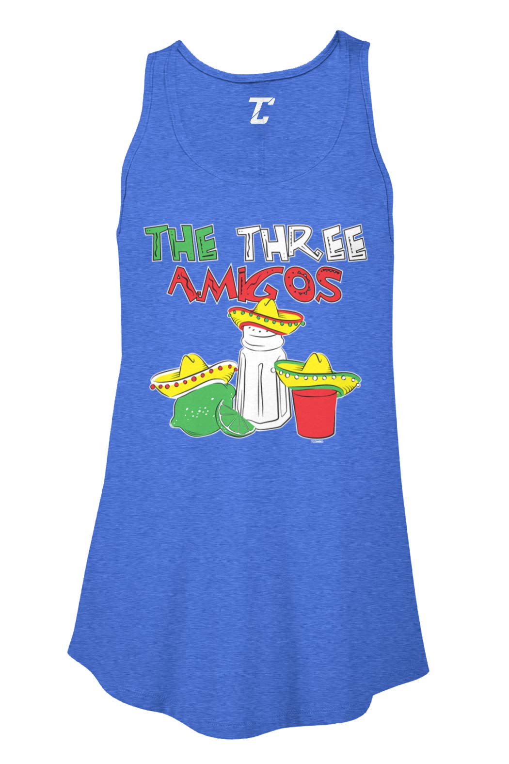 Three Amigos Cinco De Mayo Tequila Women's Flowy Tank Top - Cute Mexican Party Outfit for Fiesta, Bar Crawl & Summer Festivals