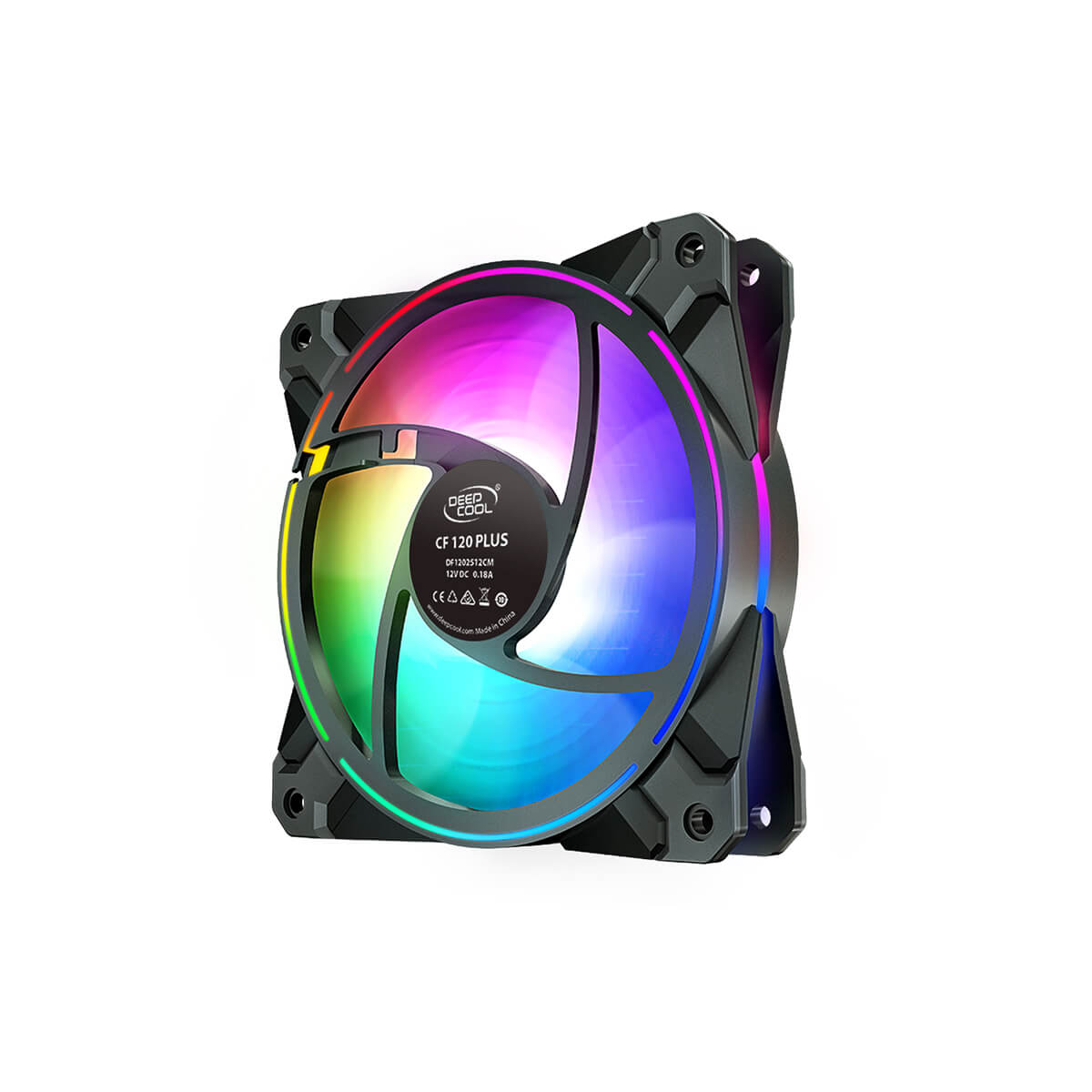 Deepcool CF120 Plus 120mm RGB PC Cooling Fans - 3 Pack with PWM Control & Vibrant Lighting | Perfect for Gaming Rigs, PC Cases & Liquid Cooling Systems