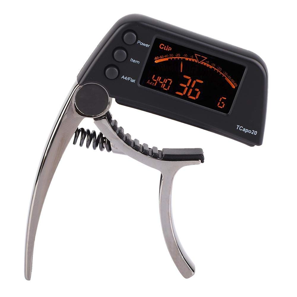 Premium Guitar Capo Tuner - Clip-On Digital Electronic Tuner for Acoustic & Bass Guitars | Perfect for Live Performances, Studio Recording & Practice Sessions
