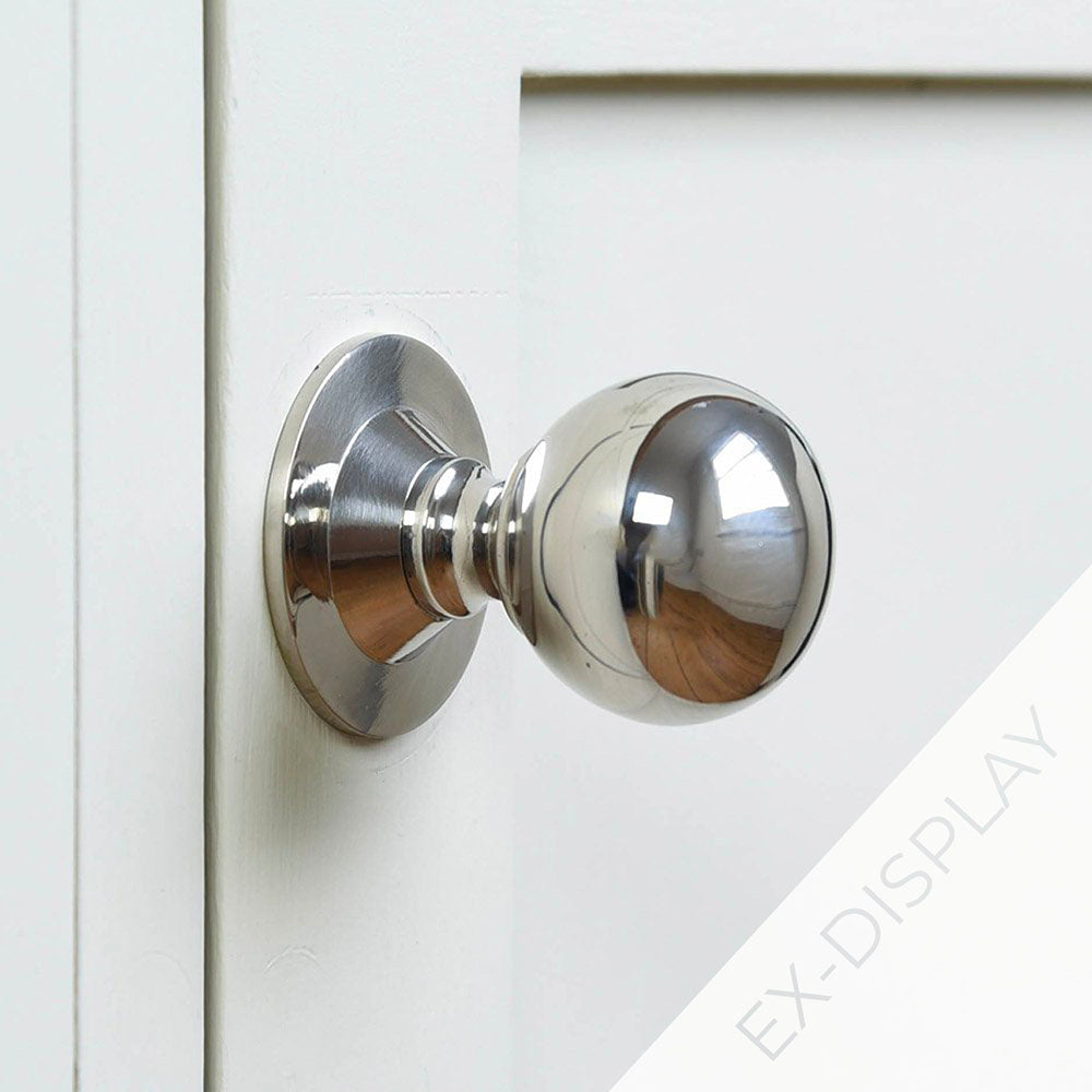 Vintage Polished Nickel Round Ball Cabinet Knobs - Antique Style Hardware for Kitchen & Bathroom Cabinets, Dressers, Furniture - Set of 10