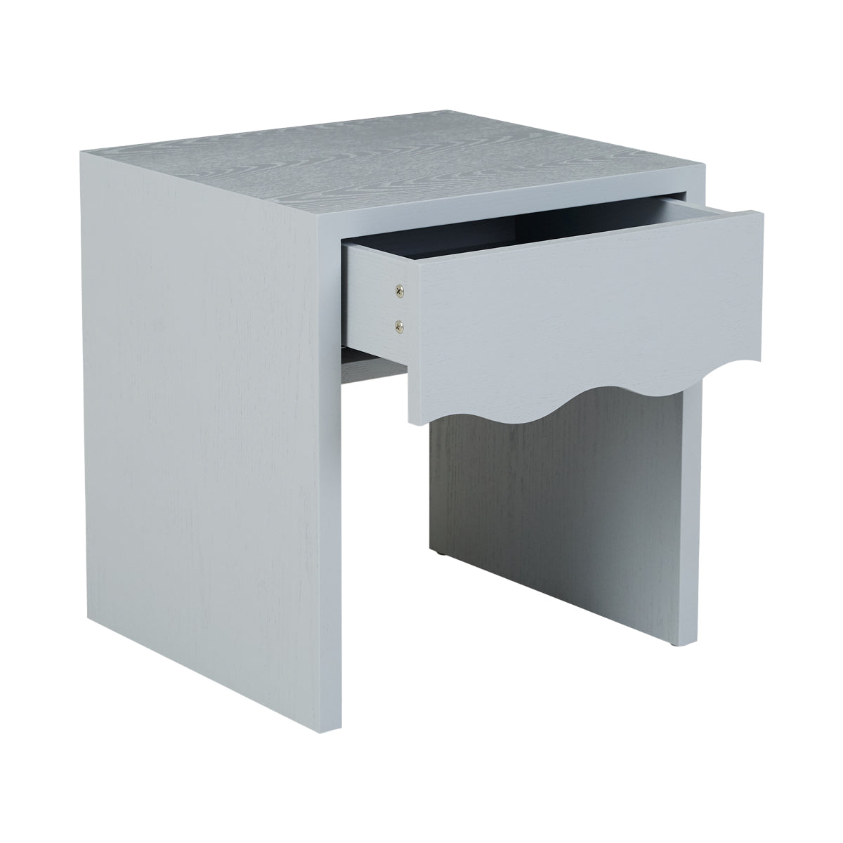 Modern Wooden Nightstand with USB Ports & Drawer - Stylish Bedside Table for Small Spaces, Bedroom, Living Room, or Dorm Room