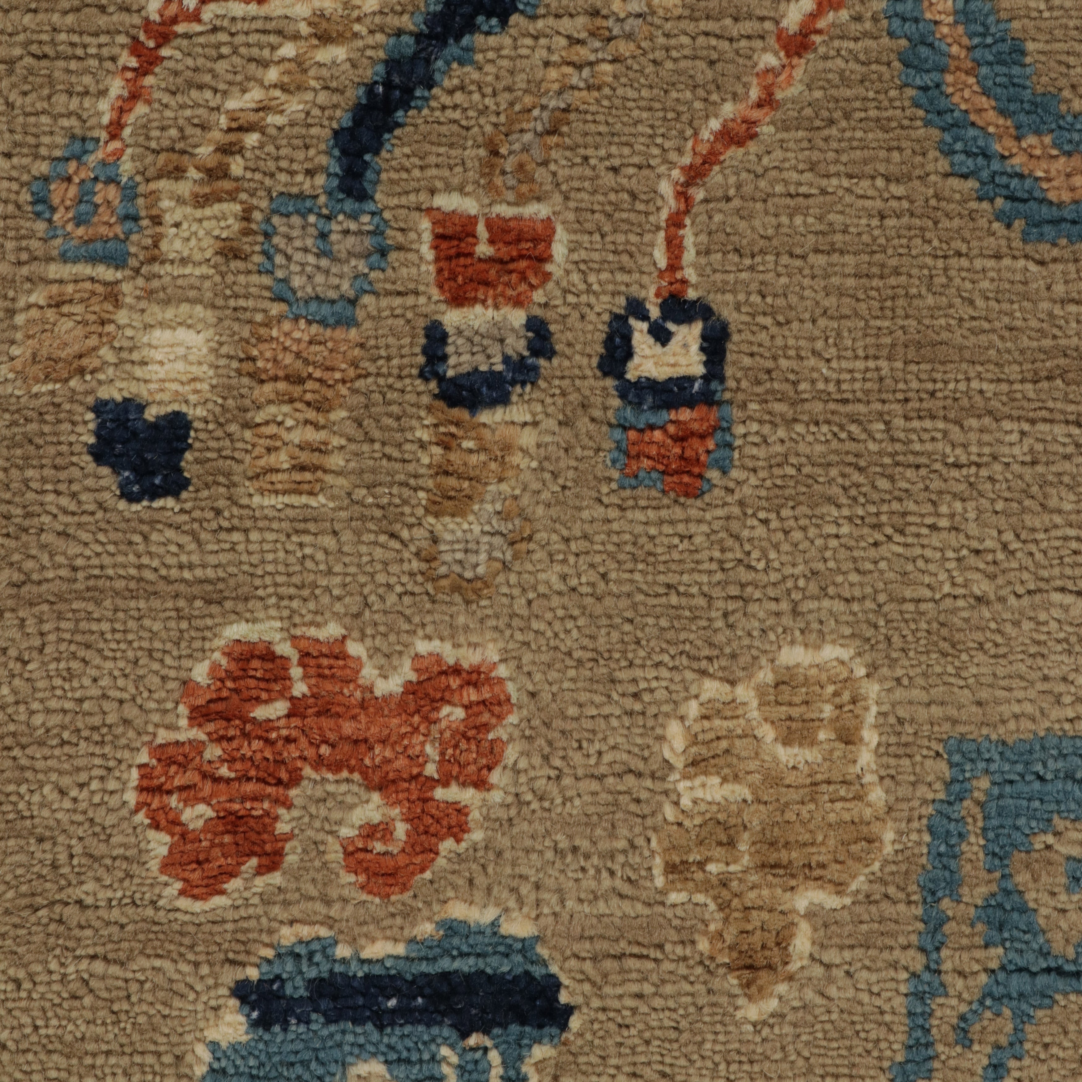 Handmade Brown Traditional Wool Rug 3' x 6' - Soft & Durable Area Rug for Living Room, Bedroom, or Office Decor