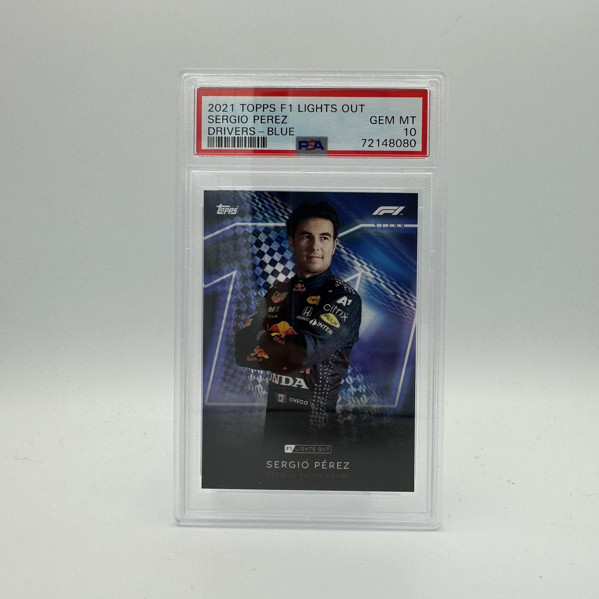 PSA 10 Sergio Perez 31/99 Blue Parallel Racing Card - Perfect for Collectors, Fans, and Sports Memorabilia Enthusiasts