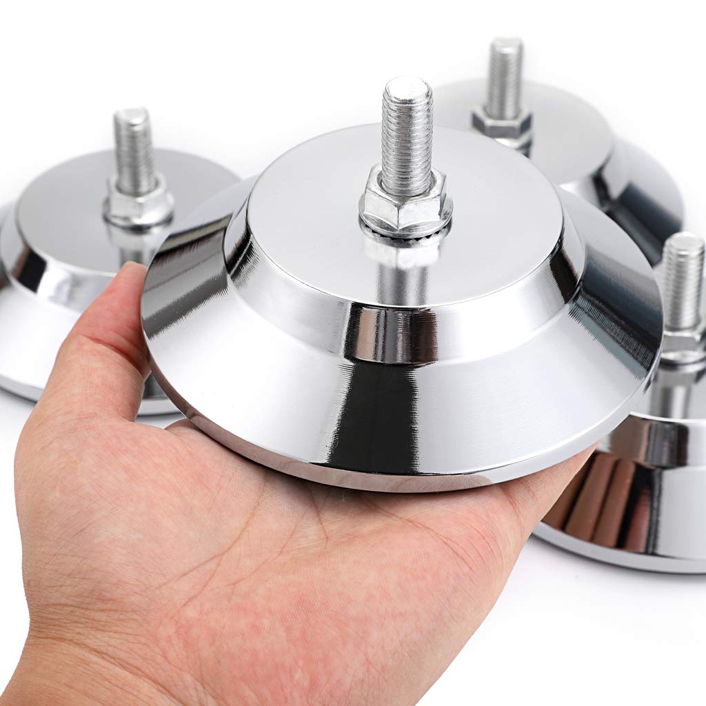 Heavy Duty 5 Inch Metal Game Table Leg Levelers - 4 Pack for Billiard, Pool, Football, Soccer, Ping Pong & Air Hockey Tables | Adjustable Leveling Risers for Uneven Floors | Perfect for Game Rooms, Bars & Basements