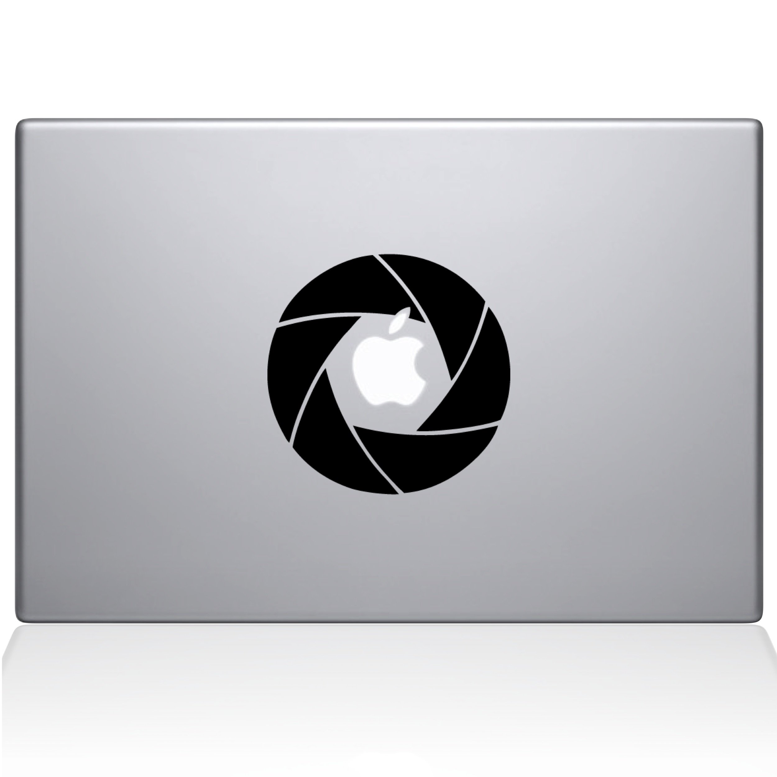 The Decal Guru 2056-MAC-13P-BLA Black Camera Shutter Vinyl Sticker for 13
