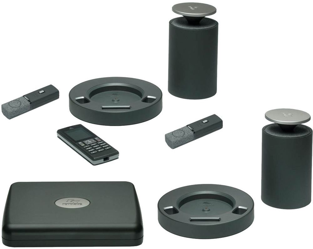 Revolabs FLX 2 VoIP SIP System with Dual Omnidirectional Microphones & Speakers, Superior Audio Quality, Handset & Speaker Calls, IP PBX Connectivity for Conference Rooms & Office Communication